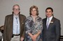 Our first regular meeting at new location Sheraton Commander Hotel - member Ben Wright, President Joanne Cohn and Sheraton Commander owner Michael Gulesarian